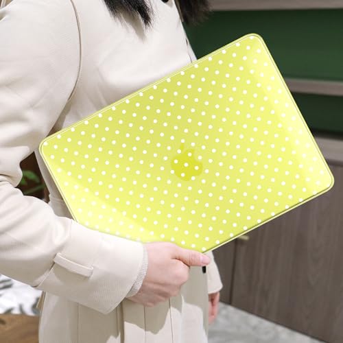 MEEgoodo Printed Case for New MacBook Neo 13 Case inch 2026 Release Model A3404, Laptop Hard Shell with Keyboard Cover & Screen Protector & USB-C Adapter, Citrus & White Polka Dots - color: Citrus & White Polka Dots