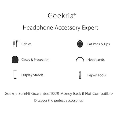 GEEKRIA Nylon Braided Headset Y Splitter Adapter, Headphones Splitter Cable for PC, Notebook, Legacy Laptop with Microphone and Audio Jack (2 x 3.5mm Male to 1 x 3.5mm Female)