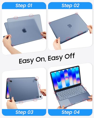 Fintie Case for MacBook Neo 13 Inch A3404 2026, Frost Indigo | Snap-On Hard Shell Cover, Ultra-Thin, Slim Fit, Lightweight - color: Frost Indigo