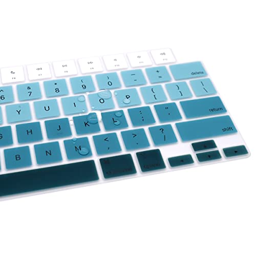 Se7enline Compatible with MacBook Keyboard Cover Skin for Mac Neo & Air 13/15 & Pro 14/16 inch (M5 M4 M3 M2 M1 A18 Pro) 2026/2025/2024/2023/2022/2021 Silicone Waterproof Dustproof Durable,Ombre Green - color: Ombre Green
