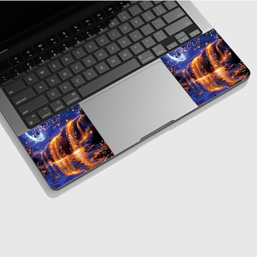 Universal Laptop Skin Sticker with 2 Wrist Pad Skins, Waterproof Scratch Resistant Vinyl Laptop Cover Decal, Cut to Fit for 11–15.6 Inch MacBook HP Dell Lenovo, Golden Falls - color: Golden Falls