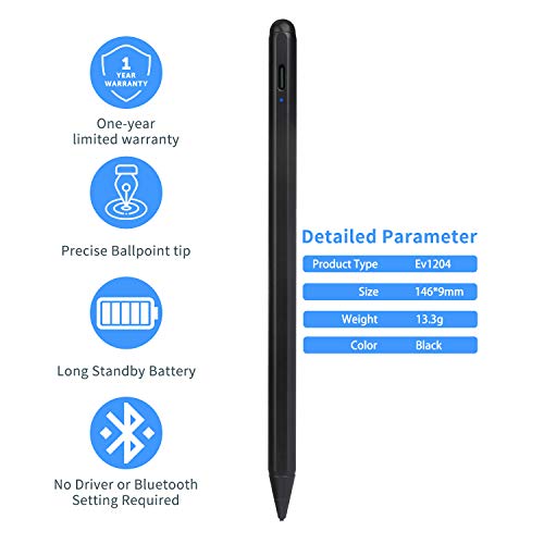 Stylus Pens for HP Envy X360 Convertible 2-in-1 Touch Screen Laptop 15.6" | Active Stylus Digital Pencil Fine Tip Stylus for HP Envy X360 Convertible 2-in-1 Laptop 15.6" Pen,Black