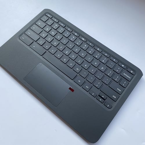 Replacement for HP Chromebook 11A NB Laptop Upper Case Palmrest Keyboard Touchpad Assembly Part 11.6" L99855-001 Top Cover Grey