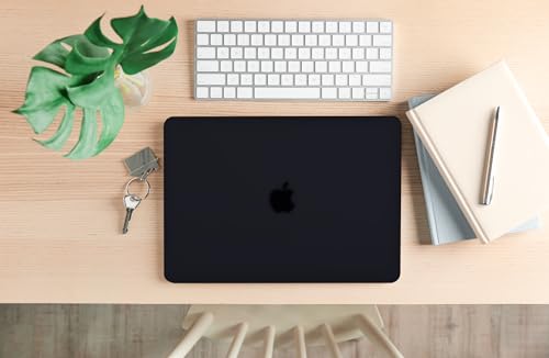 Case for MacBook Air 13 inch A1466 A1369 2010-2017 Release, 5 in 1 Plastic Hard Shell&Keyboard Cover&Screen Protector&Webcam Cover, Crystal Black - color: Black