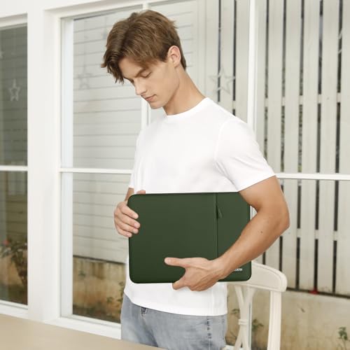 MOSISO Laptop Case 13 inch, Laptop Sleeve Bag with Pocket | Compatible with MacBook Neo A3404 2026/Air/Pro 13 M5/M4/M3/M2/M1 2026-2016, Polyester Vertical Computer Bag, Army Green - color: Army Green, size: 13 inch