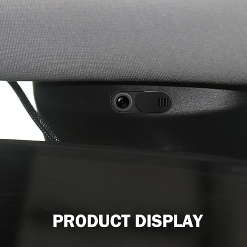 Car Camera Slider Cover, Ultra-Thin Camera Protection Cover, Anti-Scratch Webcam Covers for Privacy and Security, Compatible with Model 3 and Model Y (Black)