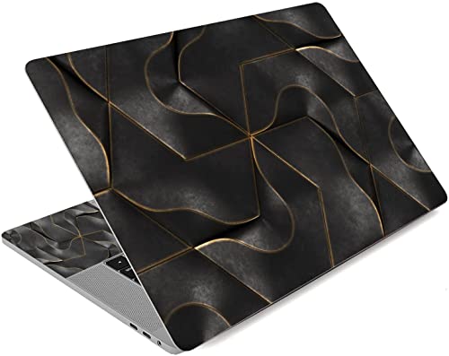 Laptop Skin Sticker Decal,12" 13" 13.3" 14" 15" 15.4" 15.6 inch Laptop Skin Sticker Cover Art Decal Protector Notebook PC (Black Maze) - color: Black Maze