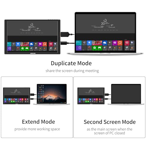ANDYCINE N10 Portable Monitor, 10.1 Inch Mini Touch 1920x1200 IPS Screen, HDMI USB C in, 350nits 60Hz 1000:1 Contrast Display with Bracket & Speakers for Laptop,PC,PS4/5,Switch,Mac,Xbox