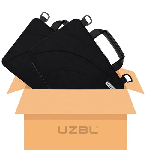 13-14 Inch Always-on Chromebook Protective Hard Case with Adjustable Shoulder Strap and Carrying Handles (20 Pack) - color: Black Fabric - 20 Pack