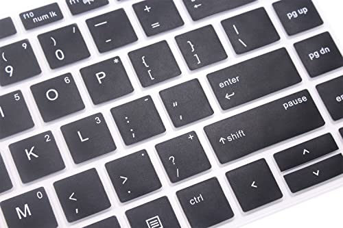 Silicone Keyboard Cover Skin Compatible for 14" HP ProBook 440 445 G5 G6 G7, HP ProBook 430 G5 13.3", HP ProBook x360 440 G1, HP ProBook 640 G4 G5 (Black) - color: Black