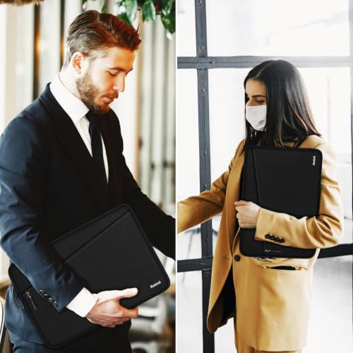 Laptop Sleeve 17 Inch, Traveling Water Resistant Computer Bag with Pocket | Laptop Sleeve, Shockproof Protective Carrying Notebook Bag Compatible for 14 In MacBook Air/Pro, HP, Lenovo, Dell, ASUS - color: Black, size: 17 Inch