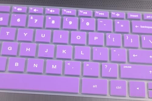 Keyboard Skin Compatible with HP Pavilion x360 14" Touch-Screen Laptop 14M-BA/BF/BW/CD/DH Series 14-DH2075NR 14-DH2097NR, HP 14" 14-BA/BF/CM/CF/CE/BW/FQ/DQ/DK/DH/DS/DG/DF Series Laptop (Purple - color: Purple