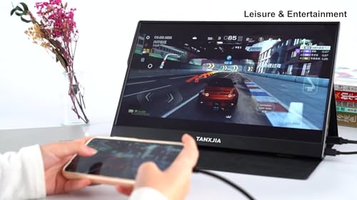 15.6 Inch Portable Touchscreen Monitor, 1080P FHD IPS Display | USB C HDMI External Second Screen with Smart Cover Stand for Laptop PC Mac Phone Gaming