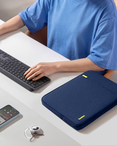 tomtoc 360° Protective Laptop Bag for 15.6" HP Lenovo Acer ASUS Dell Laptop | Water-Resistant Notebook Sleeve Case Fits HP EliteBook/ProBook, Lenovo Legion/Yoga/ThinkPad/ThinkBook/IdeaPad 15.6" Laptop - color: Navy Blue, size: 15.6-16.2 Inch