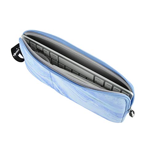 Neoprene Carrying Keyboard Sleeve Case Bag Protection Pouch Compatible with Magic Keyboard 1 & 2, Wireless Keyboard, Magic Mouse, Magic Trackpad and Wireless Trackpad (Blue Marble Pattern) - color: Blue Marble Pattern