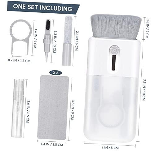 Angoily 2sets Electronic Cleaning Kit with Cleaning Brush Pen Wiper Key Cap Puller Portable Spray Bottle for Headphones Keyboards Laptops Phones Pc Monitors