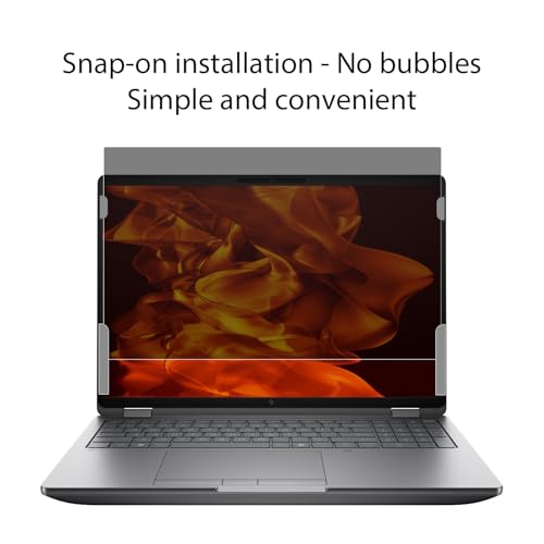 MUBUY-GOL 16 Inch Laptop Privacy Screen for HP OmniBook 5 16/OmniBook 7 16/ OMEN/Envy/Spectre/ZBook/EliteBook 16 G1/860/865/665/660/460/465 (G11/G10/G9) 16" Anti‑Blue Light & Removable Filter Shield