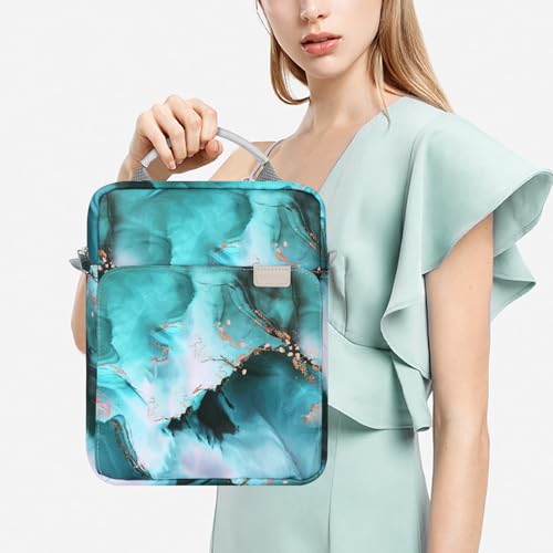 TiMOVO 9-11" Tablet Sleeve Bag Carrying Case with Strap, Cloud Peacock Blue | Fits iPad A16 11", Pad Air 11/5th & 4th 10.9", 10th Gen/10.2", Galaxy Tab A11 Plus, Multi-Pocket, Handle, Padded Protection - color: Ac-Cloud Peacock Blue, size: 9-11