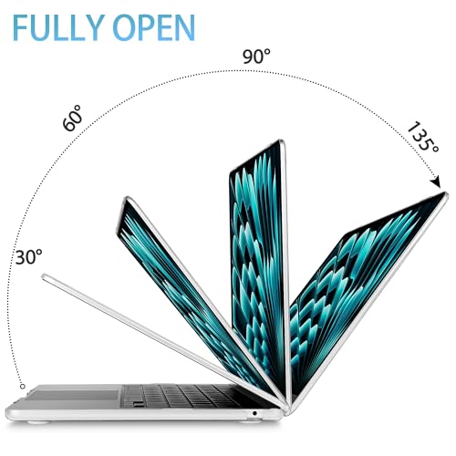 Mektron for 2026/2025/2024/2023 MacBook Air 15 INCH M5 A3448 /M4 A3241 /M3 A3114 /M2 A2941 Case, Printed Plastic Hard Shell Cover with 15.3" Liquid Retina Display Touch ID, Abstract Floral - color: Abstract Floral