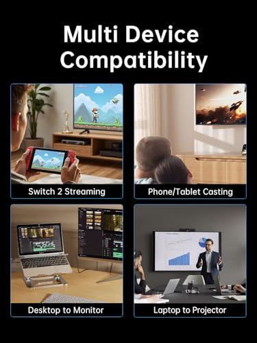 llano USB C to HDMI Cable with 100W PD Charging, 4K@60Hz 2-in-1 Unidirectional Adapter Thunderbolt 5/4/3 Compatible, for MacBook, iPhone 17 Pro Max, Steam Deck, Switch 2, iPad (5ft (1.5m)) - size: 5ft (1.5m)