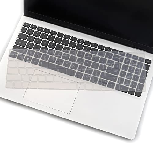 Keyboard Cover for 15.6 17.3 Dell Inspiron 15 3000 5000 7000 7510 3510 3511 5510 5515 5518, Inspiron 16 7610, Vostro 15 5000 5510, Latitude 3520,2025 Dell 15 Laptop DC15250 DC15255-Clear - color: Clear