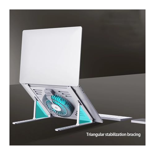 Laptop Stand - Aluminum Alloy Bracket with Cooling Fan Stand for Laptop 5 12.4 13.5 13.8 15 Inch(Astral Black) - color: Astral Black