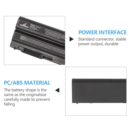 N3X1D T54FJ 8858X M5Y0X E6420 E6430 Laptop Battery for Dell 65Wh | for DELL Latitude E5420 E6540 E6440 E5530 E5430 E6520 T54F3 X57F1 0T54FJ KJ321 Precision M2800 Series 6cell Notebook 11.1V - size: 9.8*3.8*1inch N3X1D