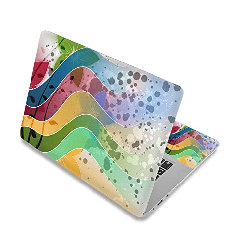 Laptop Skin Sticker Decal,12" 13" 13.3" 14" 15" 15.4" 15.6 inch Laptop Skin Sticker Cover Art Decal Protector Notebook PC (Rainbow) - color: Rainbow