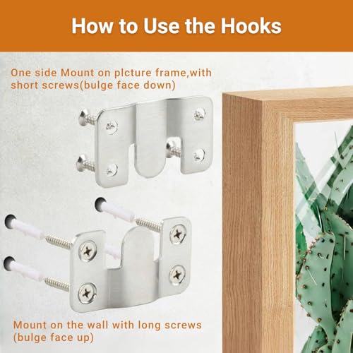 16Pcs Stainless Steel Interlock Hanging Buckle, Flush Concealed Mount Brackets, Z Clip Bracket for Picture Display Art Gallery - color: Iron, size: Small Without Screws