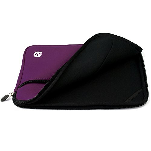Neoprene Laptop Case | Lightweight Travel Protection | 13" Notebook Compatible Water Resistant Tech Sleeve (Purple) - color: Purple