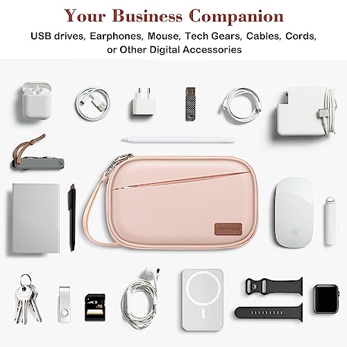 FINPAC 15.6-inch Hard Laptop Sleeve Case Lilac + Travel Electronic Bag Pink