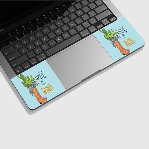 Universal Laptop Skin Sticker with 2 Wrist Pad Skins, Waterproof Scratch Resistant Vinyl Laptop Cover Decal, Cut to Fit for 11–15.6 Inch MacBook HP Dell Lenovo, Cactus Boots - color: Cactus Boots