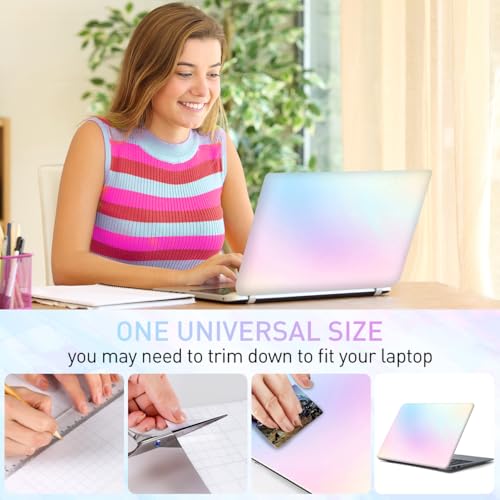 15-15.6 inches Netbook Laptop Skin Sticker Decal Reusable Cover Protector for 11.6 12 13 13.3 14 15 15.4 Notebook Chromebook Easy to Apply and Remove, Scratch-Resistant Waterproof I Pastel Gradient - color: Pastel Gradient