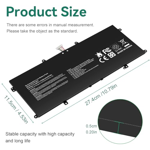Futurebatt C41N1904 Battery Replacement for ASUS ZenBook 14 UX425 UX425UA UX425EA UX425JA 13 UX325EA UX325JA UM325SA UX363EA UX363JA Flip S UX371 UX393 UX393EA UX371EA S14 S435 S435EA - size: C41N1904 12.60*5.28*1.06 in