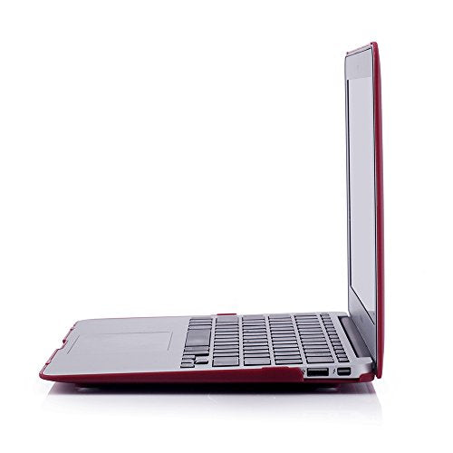 RUBAN Case Compatible with MacBook Air 11 Inch Release (A1370/A1465) - Slim Snap On Hard Shell Protective Cover and Keyboard Cover for MacBook Air 11, Wine Red - color: Wine Red