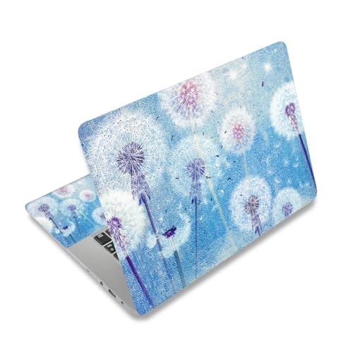Laptop Stickers Decal,12 13 14 15 15.6 inch Netbook Laptop Skin Sticker Reusable Protector Cover Case for Toshiba Hp Samsung Dell Apple Acer Leonovo Sony Asus Laptop Notebook (Blue Dandelion) - color: Blue Dandelion