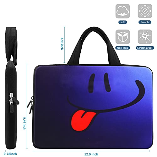 icolor 11 11.6 12 12.1 12.5 inch Laptop Carrying Bag Chromebook Case Notebook Ultrabook Bag Tablet Cover Neoprene Sleeve for Apple Macbook Air Google Acer HP DELL Asus Blue Tongue - color: Blue Tongue