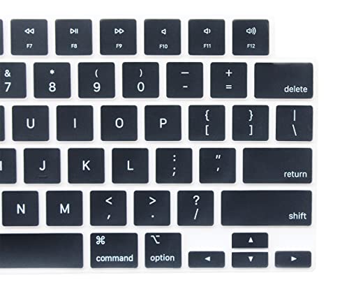 Keyboard Skin Compatible for MacBook Air 15.3" 13.6" M5 M4 M3 M2 A3448 A3241 A3114 A2941 A3449 A3240 A3113 A2681, MacBook Pro 14 16 inch M5 M4 M3 M2 M1 A3426 A3427 A3434, 2026 MacBook Neo 13" (Black) - color: Black