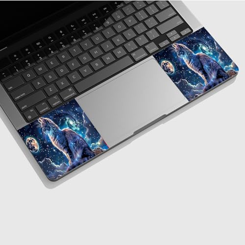 Universal Laptop Skin Sticker with 2 Wrist Pad Skins, Waterproof Scratch Resistant Vinyl Laptop Cover Decal, Cut to Fit for 11–15.6 Inch MacBook HP Dell Lenovo, Cat Universe - color: Cat Universe