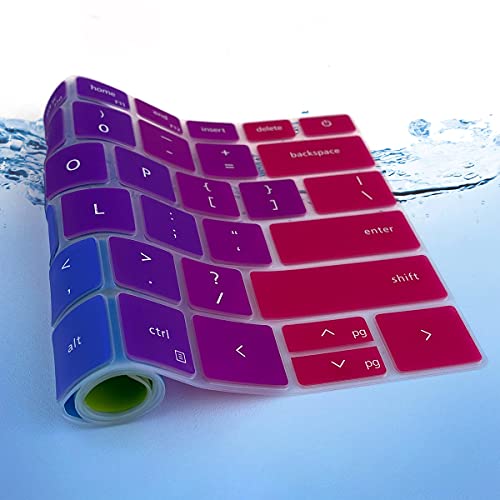 Keyboard Cover for Dell Latitude 3320 3330 3420,Dell Inspiron 13 & Inspiron 14 5000 7000 5310 5410 5415 5418 5420 5425 7430 7415 7420 7425 Inspiron 16 2-in-1 5620 5625 7620 7630(NOT FIT Latitude 5410) - color: Rainbow