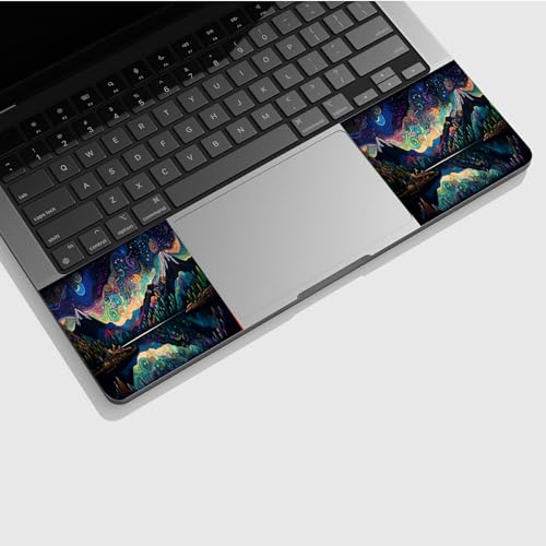 Universal Laptop Skin Sticker with 2 Wrist Pad Skins, Waterproof Scratch Resistant Vinyl Laptop Cover Decal, Cut to Fit for 11–15.6 Inch MacBook HP Dell Lenovo, Art Landscape - color: Art Landscape