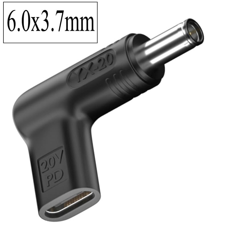 100W 6.0x3.7mm Adapter to USB C, USB C to DC 6.0x3.7mm Adapter 19V 20V, Type PD USB C to 6.0 x 3.7 mm Adapter Made for Asus Rog Gamying Laptop Series and More - style: 6.0x3.7mm