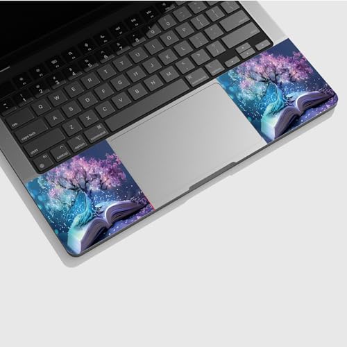 Universal Laptop Skin Sticker with 2 Wrist Pad Skins, Waterproof Scratch Resistant Vinyl Laptop Cover Decal, Cut to Fit for 11–15.6 Inch MacBook HP Dell Lenovo, Book Cherry Tree - color: Book Cherry Tree