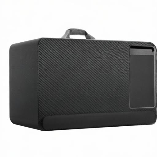 LapGear Home Office Pro Lap Desk with Wrist Rest, Mouse Pad, and Phone Holder - Black Carbon - Fits Up to 15.6 Inch Laptops - Style No. 91498