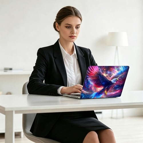 Universal Laptop Skin Decal, 3-Piece Vinyl Protector for 12 13 14 15.6" Notebook, Waterproof Anti-Scratch, Easy Trim & Bubble-Free Finish, Majestic Eagle - color: Majestic Eagle