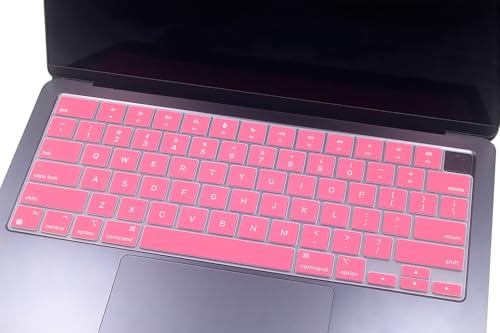 Keyboard Skin Compatible for 2026 MacBook Neo 13" A3404, Air 15.3" 13.6" M5 M4 M3 M2 A3448 A3241 A3114 A2941 A3449 A3240 A3113 A2681, MacBook Pro 14 16 inch M5 M4 M3 M2 M1 A3426 A3427 A3434 (Pink) - color: Pink