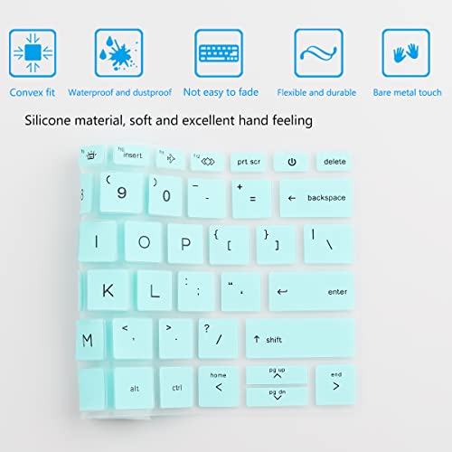 2-Pack Keyboard Cover for 13.3" HP EliteBook 430 G8/EliteBook 630 G8 G9 G10, EliteBook X360 435 G8 G9, EliteBook X360 830 835 G7 G8 13.3 inch Laptop US Layout Keyboard(NOT FIT 830 835 G9 G10) - color: HotBlue+Clear