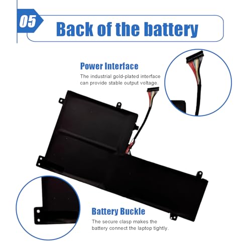 L17M3PG1 L17C3PG1 L17C3PG2 L17M3PG2 Laptop Battery Compatible with Lenovo Legion Y530-15ICH Y540 Y545-PG0 Y740-15IRH Y740-15ICHG Legion Y7000 2019 1050 PG0 Series L17M3PG3 11.25V 52.5Wh - size: 8.89*4.71*0.32 inch L17M3PG1