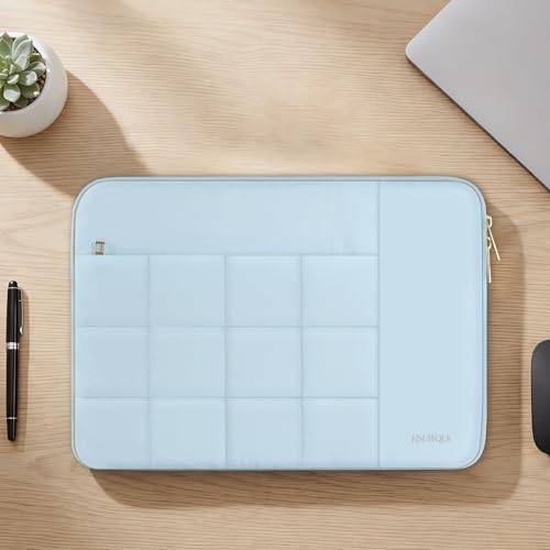 Laptop Case 13.3 inch,13-13.3 inch Puffy Laptop Sleeve Compatible with MacBook Neo/Air 13 13.6/Pro 13/Pro 14,HP Dell ASUS Acer Lenovo,Twelve Square Quilted Computer Bag with 2 Pockets,Air Blue - color: Air Blue, size: 13.3 inch