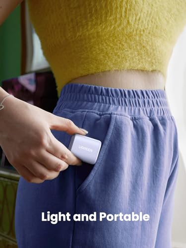 UGREEN 30W USB C Charger, Nexode Foldable GaN PPS Compact Fast Wall Charger Block, USB-C Power Adapter for iPhone 17/16/15/14, Galaxy S25/S24/S23, Pixel 9/8/7, MacBook Air, iPad(Purple) - color: Purple
